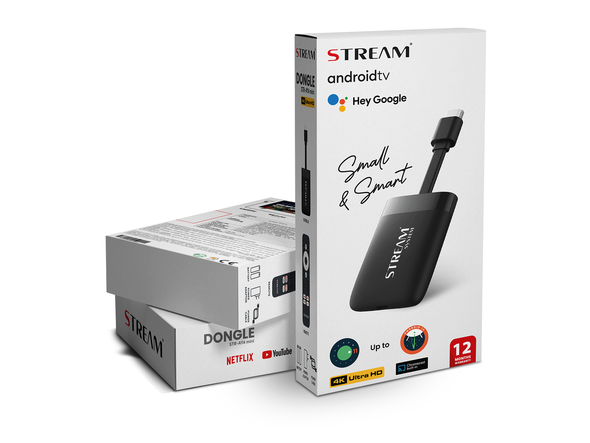 Dongle Android TV STR AY4 Mini packaging